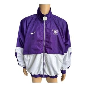 VTG 90s Team Nike Men's XL Washington Huskies Full‎ Zip Purple White Shell Dawgs